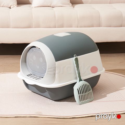 Pişiklər üçün tualet-evcik cathome_645, qapalı, 36x50x35 sm, boz — Bakı
