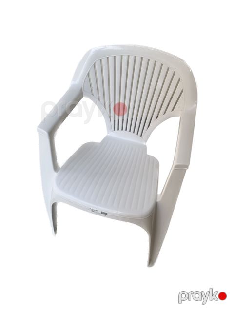 Bağ üçün stul, Plastik, Ağ, 55x82 sm — Bakı