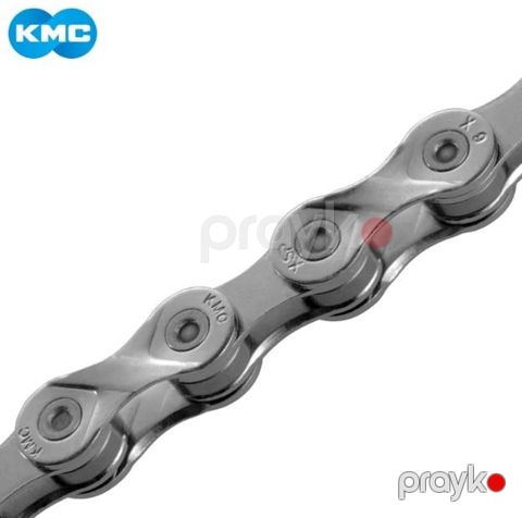 Velosiped üçün zəncir KMC 8 pillə, 1/2 x 3/32, 114 əlaqə, gümüşü/boz, paslanmaya davamlı, çatışmayan link bağlama linki ilə - bikesport_8 — Bakı