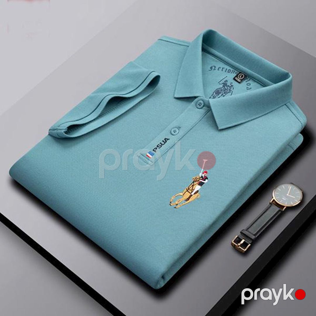 Kişilər üçün polo EB 877, mavi, pambıq, ölçü M — Mallar, Bakı (3)