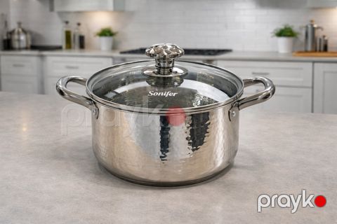 Qazan Sonifer 953355_RB, paslanmayan polad, gümüşü, 26 sm, 8.5 l — Bakı