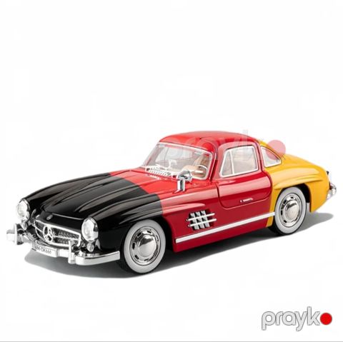Oyuncaq maşın 1:24 Mercedes Benz 300SL Klassik Vintage, 19x7x5 sm, qırmızı — Bakı
