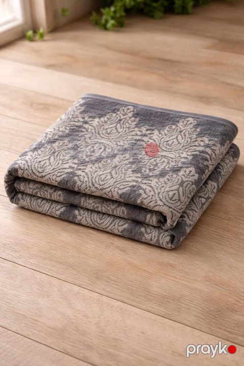 Dəsmal MM Tekstil, pambıq, boz, 70x140 sm — Bakı