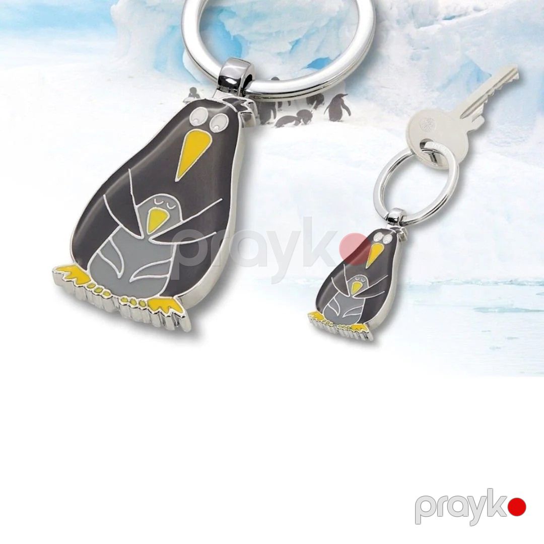 Açar üçün brelok Troika KR21-07-CH Penguin and Pingu, metal, 82x35x5 mm — Mallar, Bakı (3)