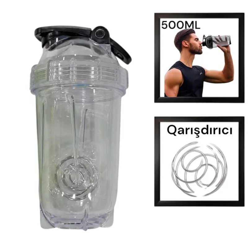 Şeyker WS1315, şəffaf, 500 ml — İdman, hobi, istirahət, Bakı (2)