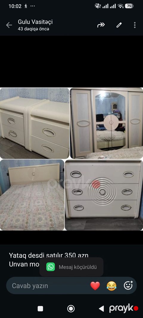 Yataq desdi satılır 350 azn Unvan montin (Gülü) — Bakı