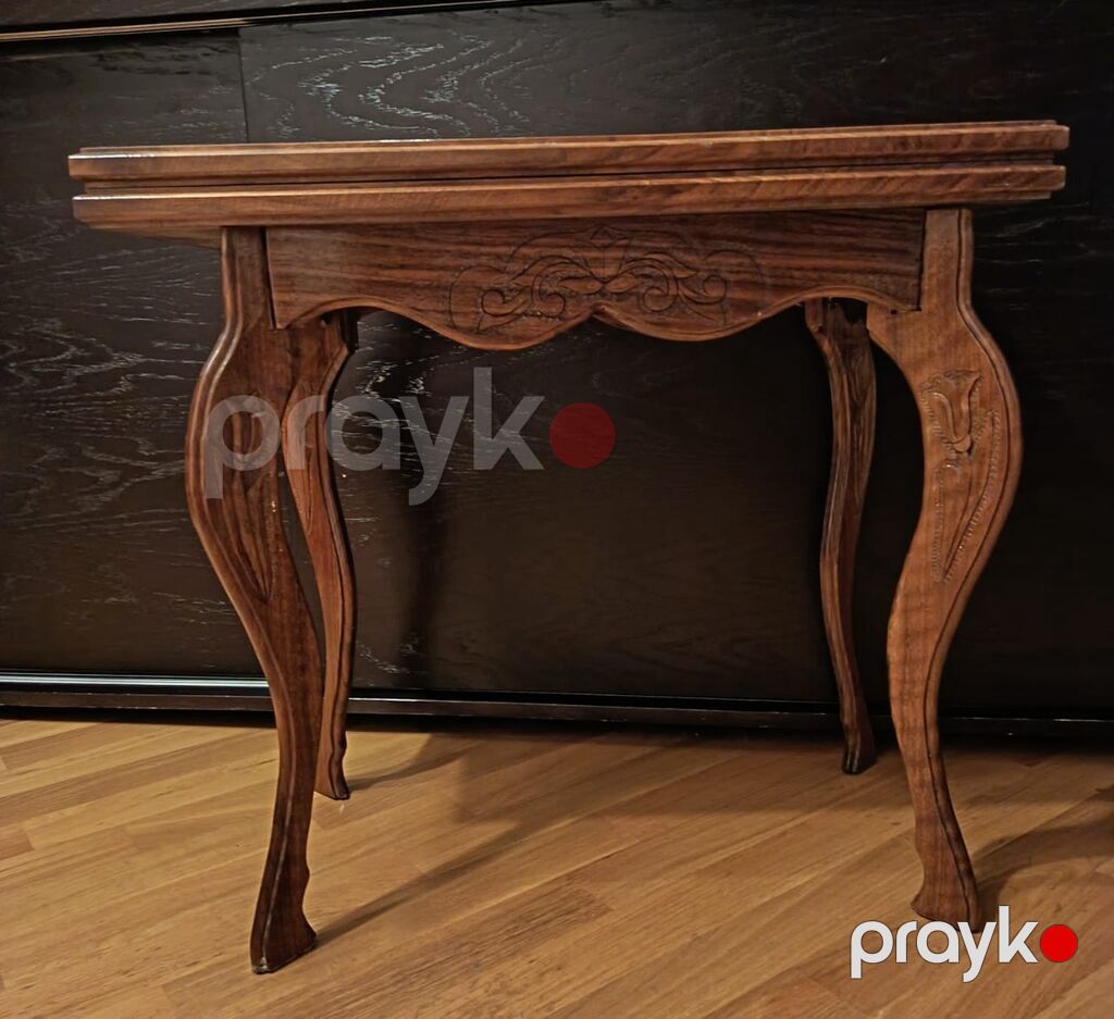 Əl işı ağac oymalı qatlanan masa nərdtaxta - Material: bərk ağac — Masalar, Bakı (5)