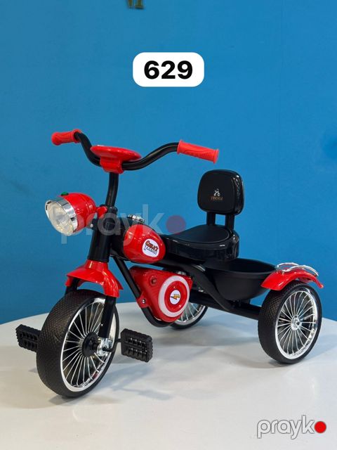 Uşaqlar üçün üçtəkərli velosiped BM-629, musiqili, 1-5 yaş, qırmızı — Bakı