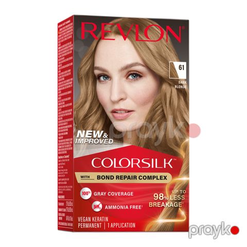 Saç boyası Revlon ColorSilk with Bond Repair Complex Permanent Hair Dye 61 Dark Blonde — Bakı