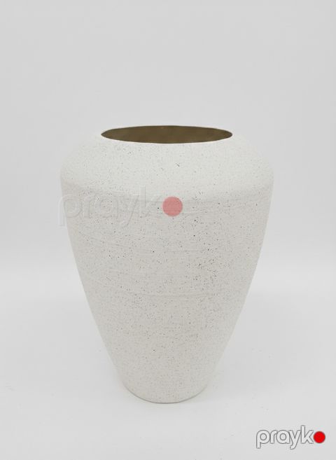 Dekorativ dibçək, fiberglass, açıq boz, 68x50x25 sm — Bakı