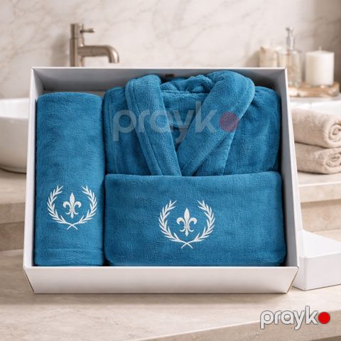 Kişi üçün hamam dəsti 2118048, göy, pambıq, ölçü L — Bakı