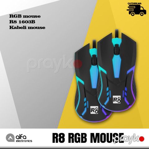 RGB mouse R8 1603B USB — Bakı