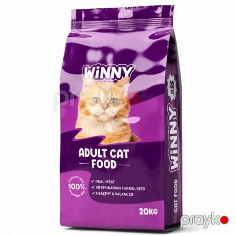 Quru yem pişiklər üçün Winny Adult Cat Food, toyuq dadı ilə, 20 kq — Bakı