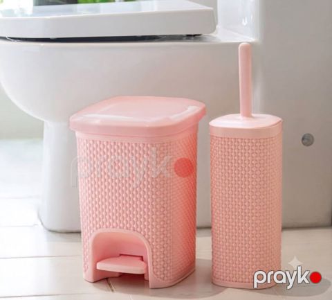 Hamam otağı dəsti, plastik, çəhrayı, 2 əşya — Bakı