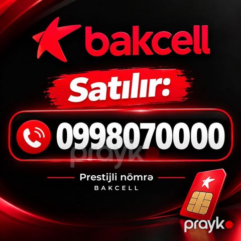Bakcell “prestijli nömrə” SIM kartı. Xüsusiyyətlər: - Operator — Xırdalan