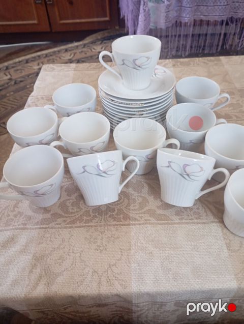 Çay dəsti, rəng - Ağ, Farfor — Bakı