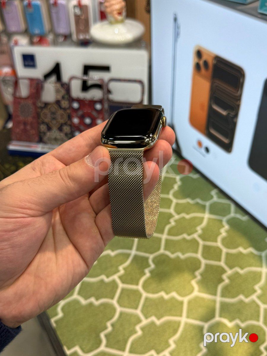 Apple Watch Series 8 Steel Gold 45mm — Ağıllı saatlar və biləkliklər, Bakı (6)