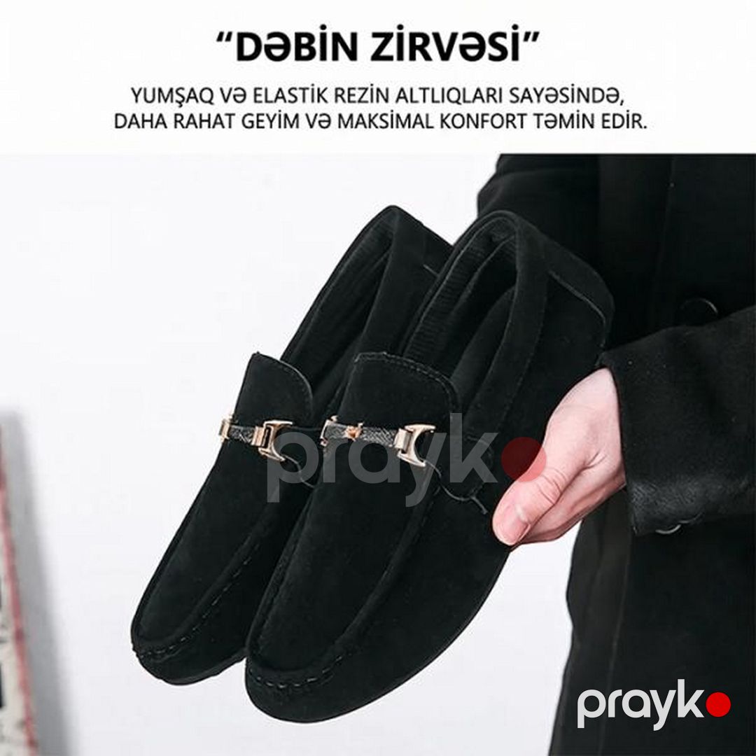 Kişilər üçün lofer EB_1408, eko zamşa, qara, ölçü 41 — Mallar, Bakı (2)