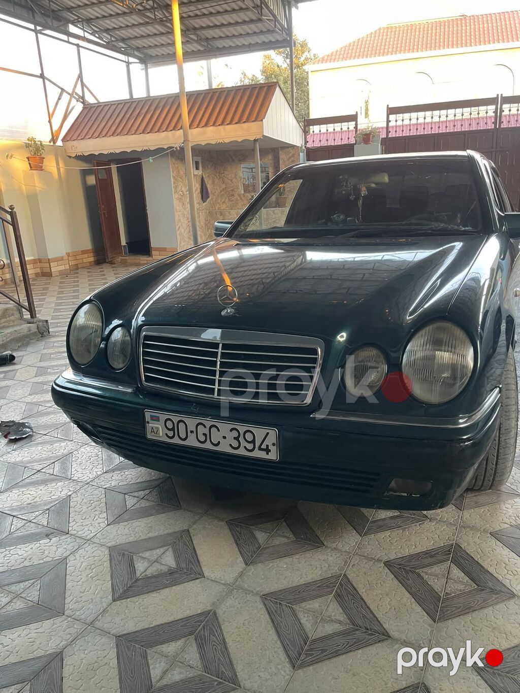 Mercedes-Benz E-Class (W210) sedan - Kuzov: Sedan, tünd yaşıl rəng — Avtomobillər, Biləsuvar (2)