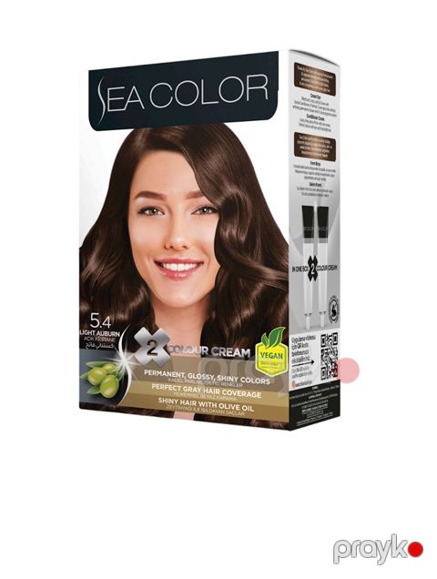 Saç üçün krem-boya Sea Color 5.4 Light Auburn 100 ml — Bakı