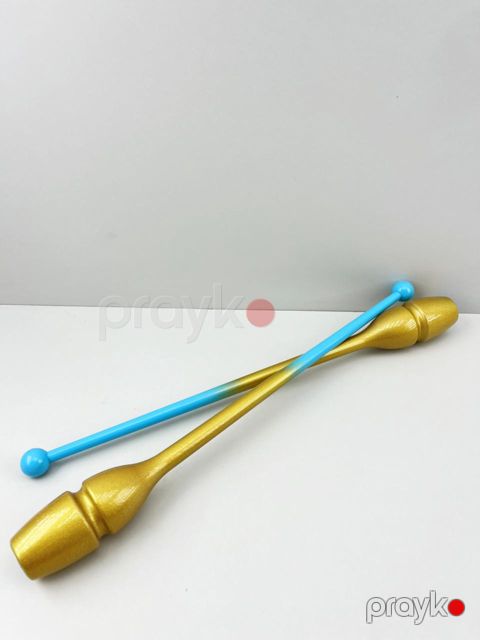 Bədii gimnastika üçün gürz, qızılı/mavi, 45 sm — Bakı