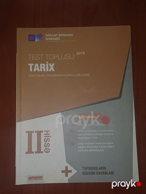 Ümumi Tarix Testlər 11-ci sinif, DİM, 2-ci hissə, 2019 il — Bakı
