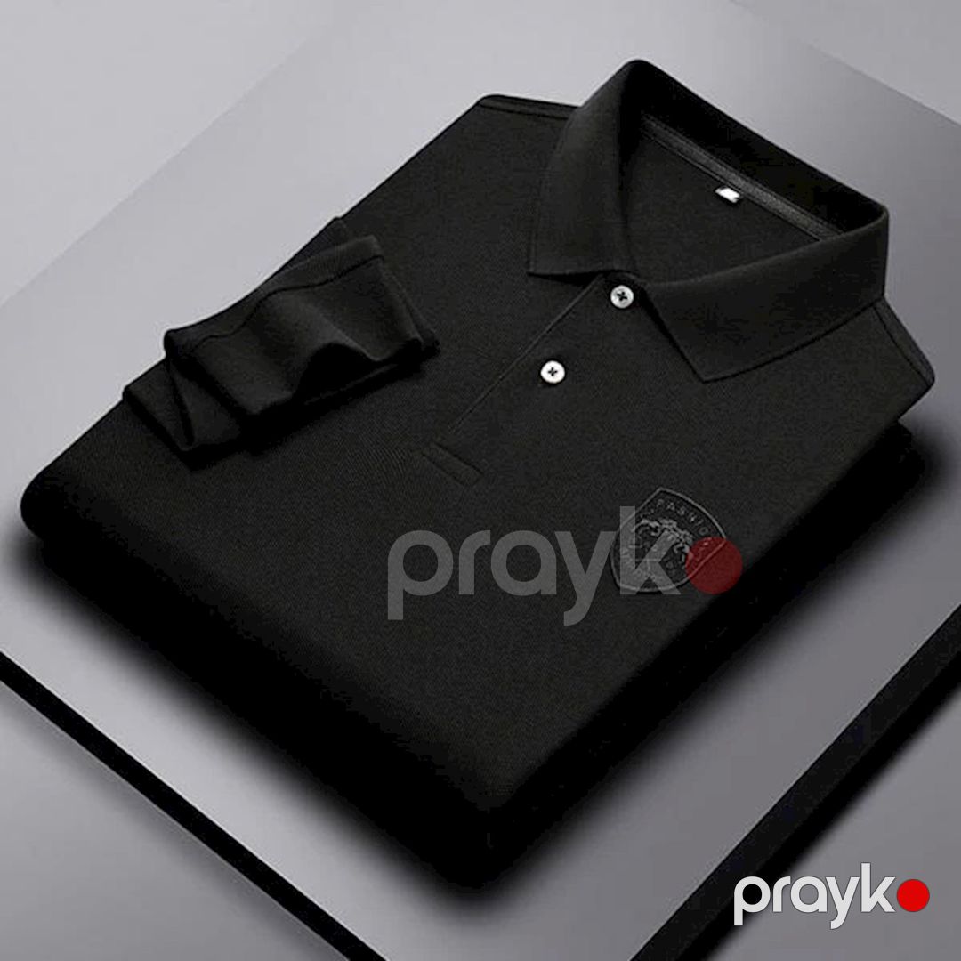Kişilər üçün polo 58-858, qara, pambıq, ölçü 4XL — Mallar, Bakı (2)