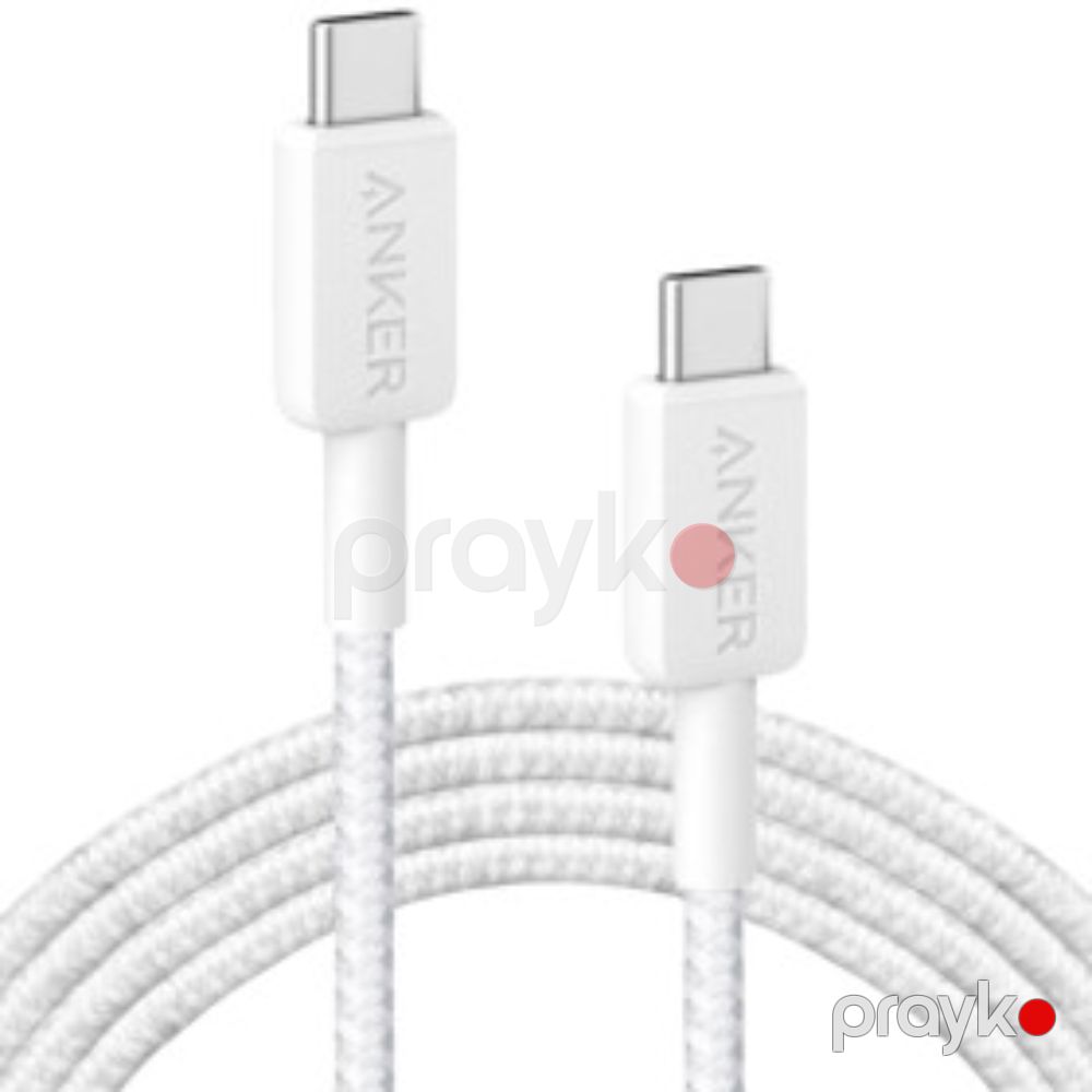 Naqil Anker USB Type-C to USB Type-C A81F7 White — Smartfon üçün kabelləri və keçidçilər, Bakı (2)