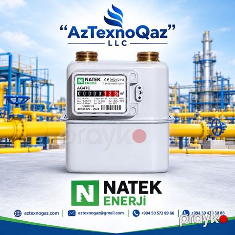 Natek Enerji G4 qaz sayğacı - Məhsul tipi: Mexaniki diafraqmalı qaz — Bakı