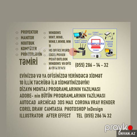 Komputer Proyektor nodbuk printer temiri — Bakı