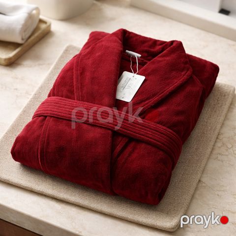 Qadınlar üçün hamam xələti 2039199, tünd qırmızı, pambıq, ölçü XL — Bakı