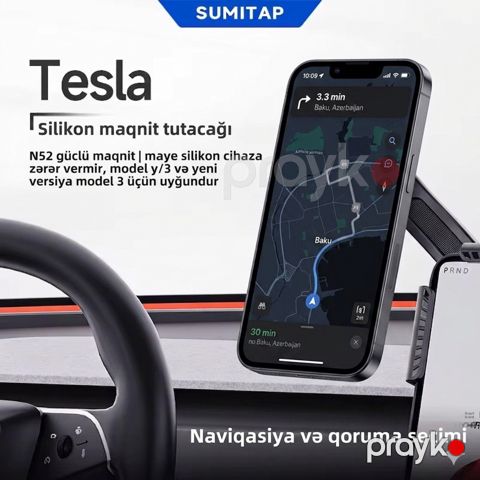 Sumıtap Tesla üçün silikon maqnit telefon tutacağı — Bakı