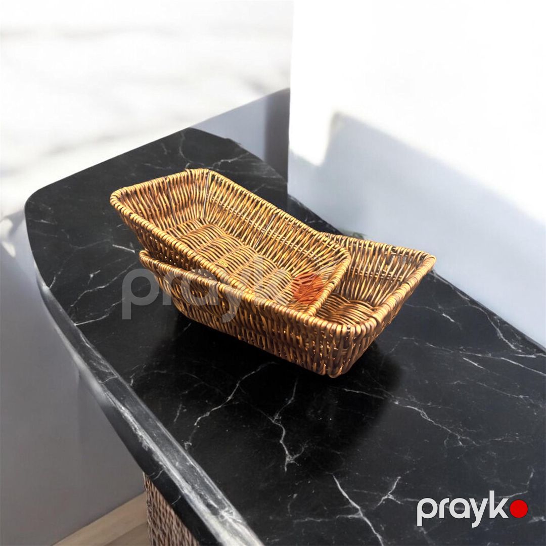 Çörək qabı 11266-275, qəhvəyi, həsir, 17x23 sm — Mallar, Bakı (3)