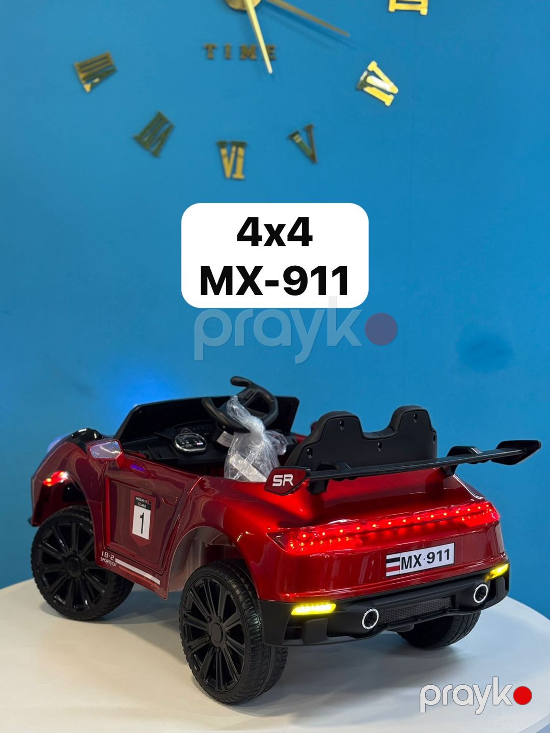 Uşaq elektrik avtomobili MX-911 4x4, qırmızı — Mallar, Bakı (2)