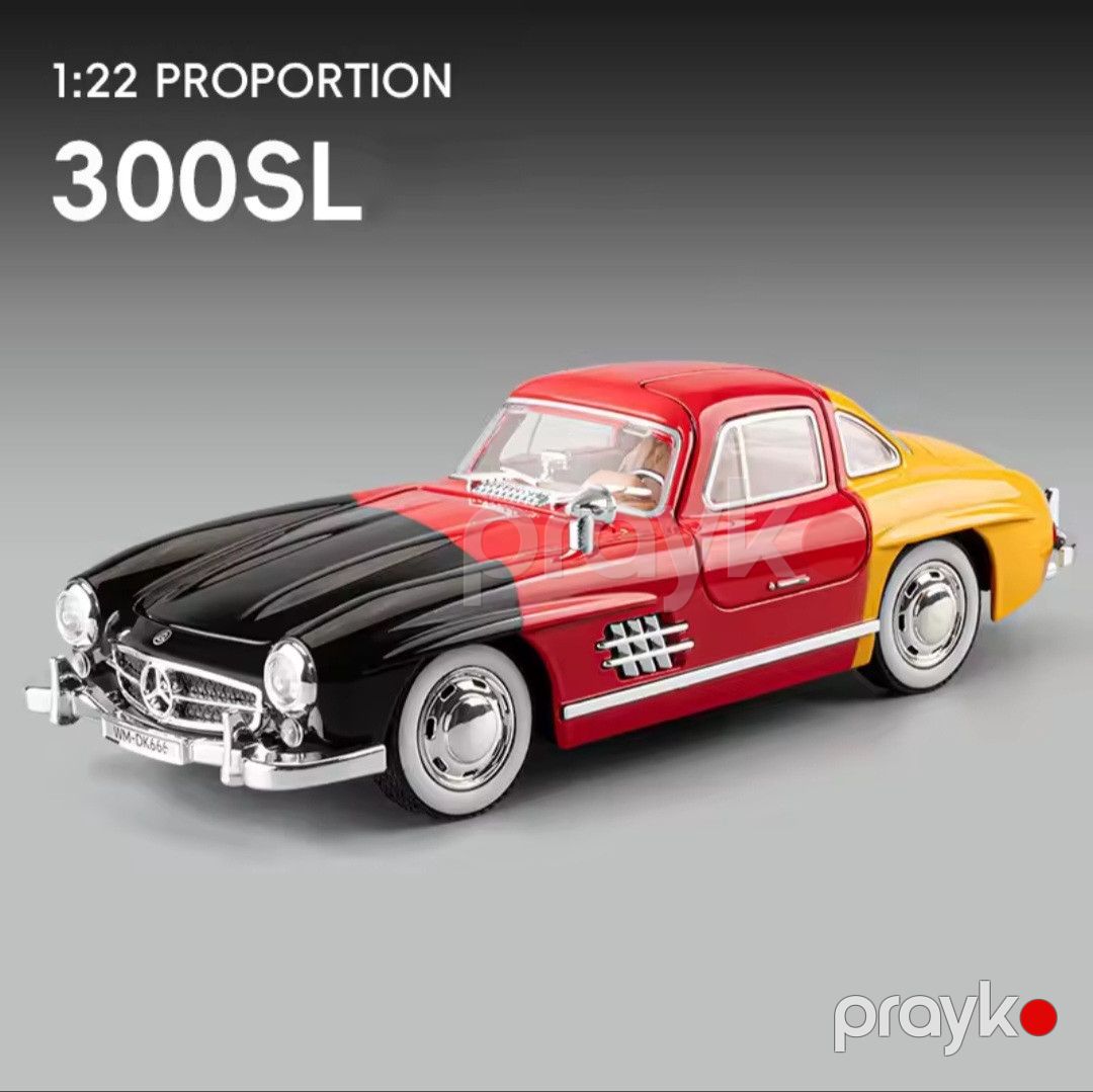 Oyuncaq maşın 1:24 Mercedes Benz 300SL Klassik Vintage, 19x7x5 sm, qırmızı — Mallar, Bakı (2)