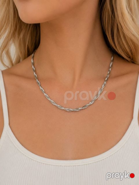 Boyunbağı No brand, Paslanmayan polad, Gümüşü, Tənzimlənən — Bakı