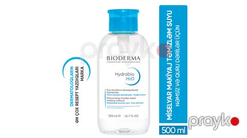 Misellyar suyu Bioderma Hydrabio H2O Micelle Solution,nəmləndirici, təmizləyici, nəmsiz dərilər üçün, 500 ml — Bakı