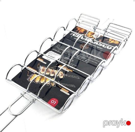 Qril səbəti, 6 ədəd hot dog üçün, paslanmayan polad, portativ, qatlanan barbekü kolbasa rafı - prl_99153 — Mallar, Bakı (2)