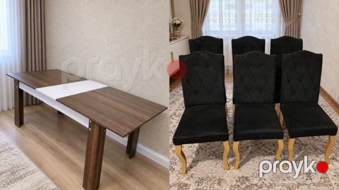 masa Desti satılır 250 manata 6 stulla Unvan Gunewli afa E — Bakı