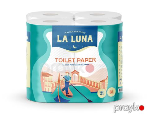 Tualet kağızı La Luna, 2 qat, 8 əd — Bakı