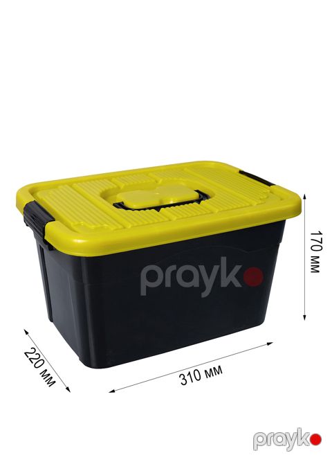 Saxlama qutusu Stars Plast, plastik, qara, 8 l, 31х22х17 sm — Bakı