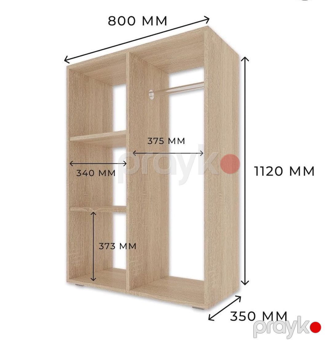 Açıq şkaf Letta Ldsp, taxta, 112x35x80 sm — Şkaflar, Bakı (2)