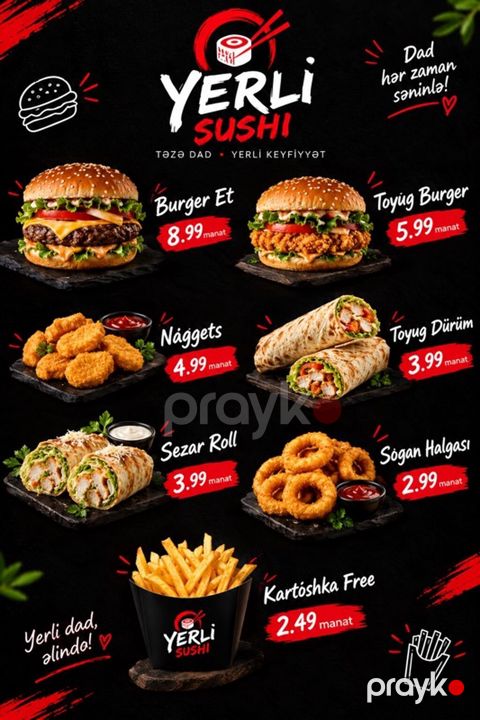 Yerli Sushi – Təzə dad, yerli keyfiyyət Sushi və fast‑food menyusu — Digah