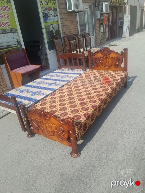İşlənmiş, Təknəfərlik çarpayı, Bazasız, Matras ilə, Siyirməsiz — Xırdalan