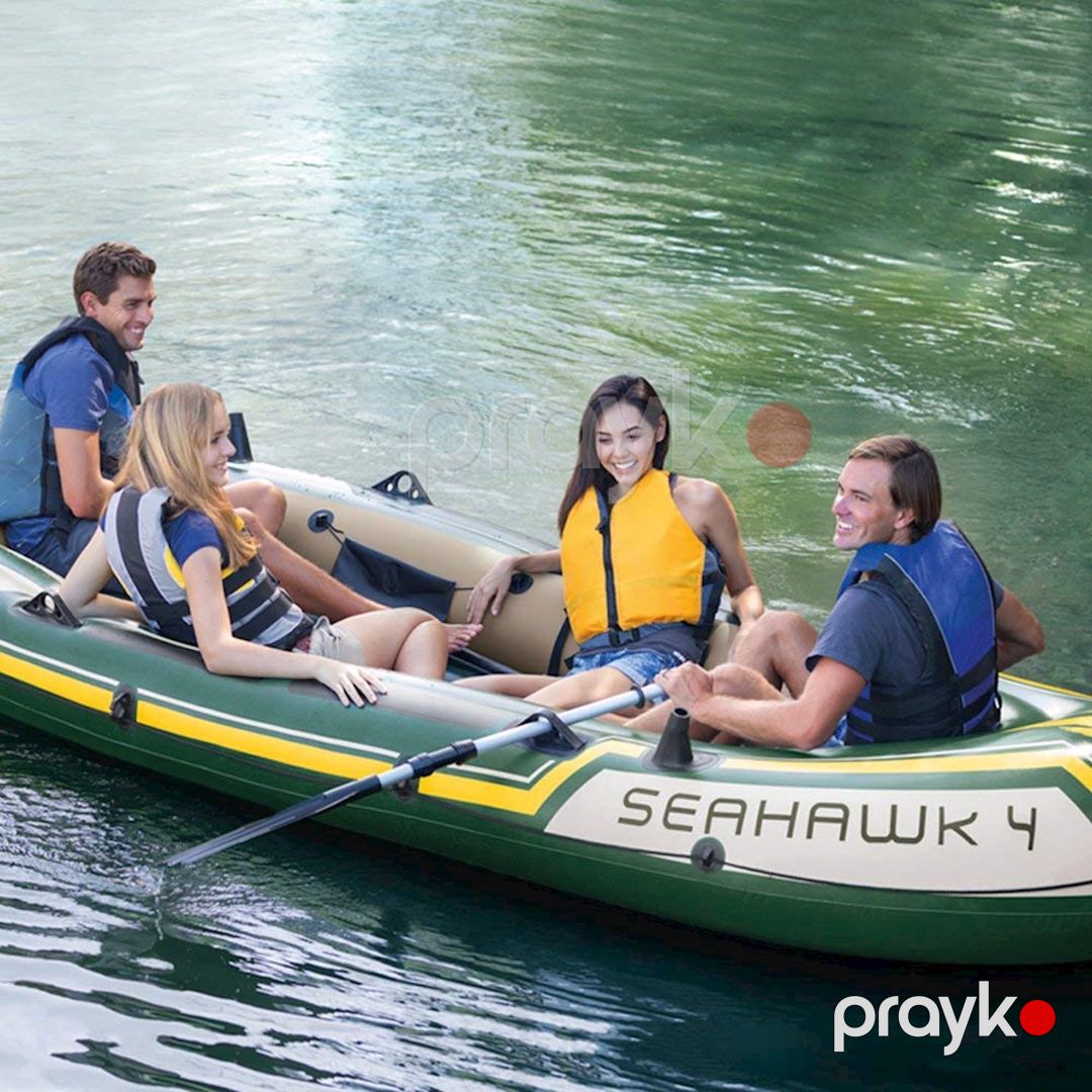 Şişmə qayıq Intex 68351 Seahawk 4, 351х145х48 sm, alüminium avarlar 137 sm, 480 kq qədər — Mallar, Bakı (3)