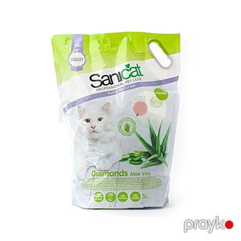Hopdurucu doldurucu pişiklər üçün Sanicat Diamond Aloe Vera 5 l — Bakı