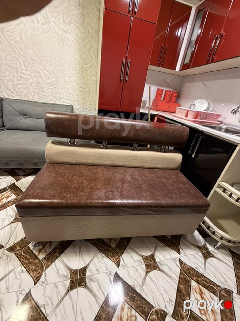 Mətbəx üçün, Metal, Süni dəri — Stullar, Masazır (2)