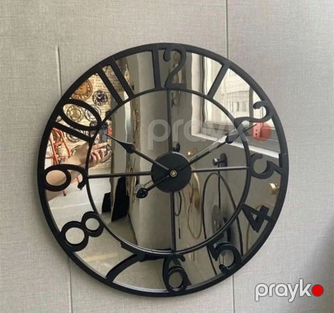 Divar saatı 8292-22, qızılı/qara, 60 sm — Bakı