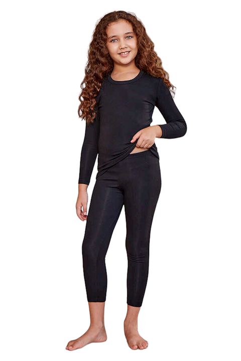 Qızlar üçün dəst termo alt paltar Berrak T849850, qara, polyester/viskoz/elastan, ölçü 7-8 yaş — Bakı