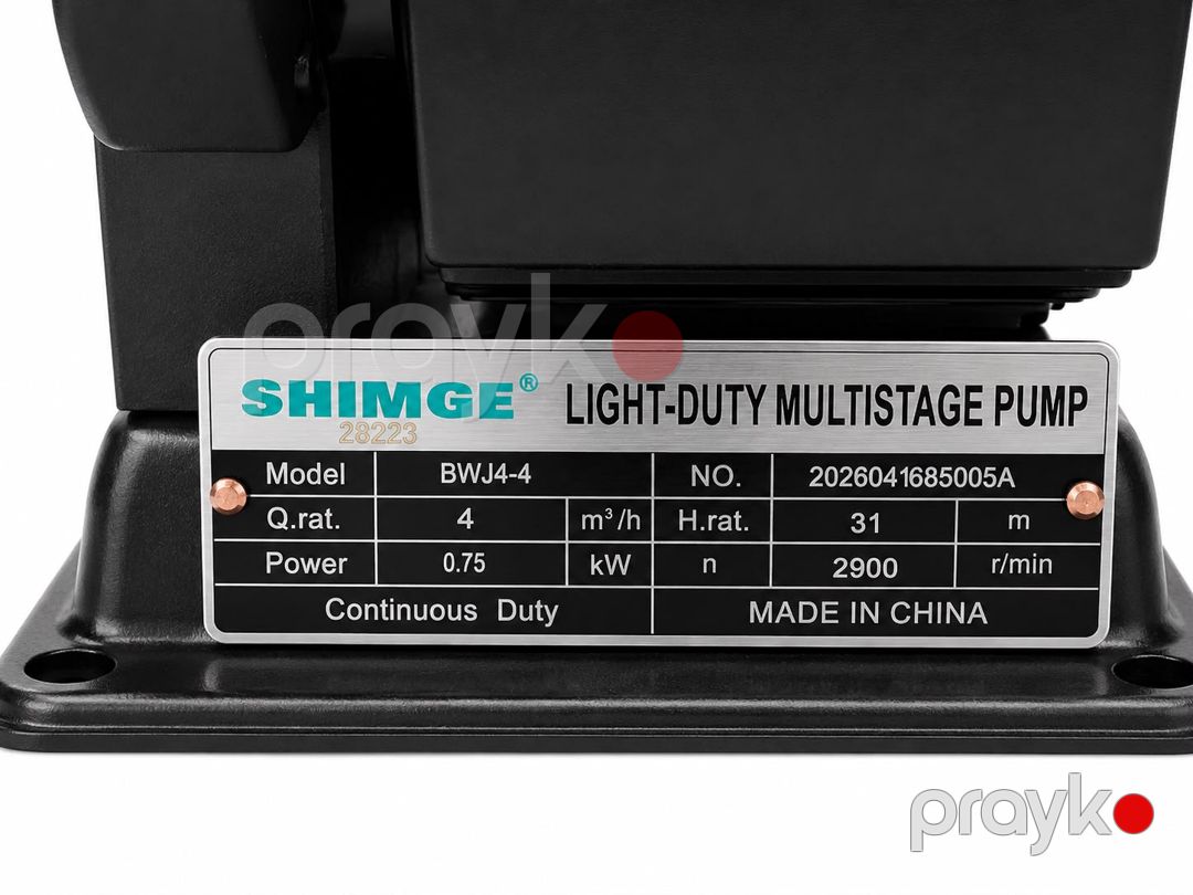 Səthi nasos Shimge BWJ4-5 2828 750 W 30 m 66.6 l/dəq — Mallar, Bakı (2)